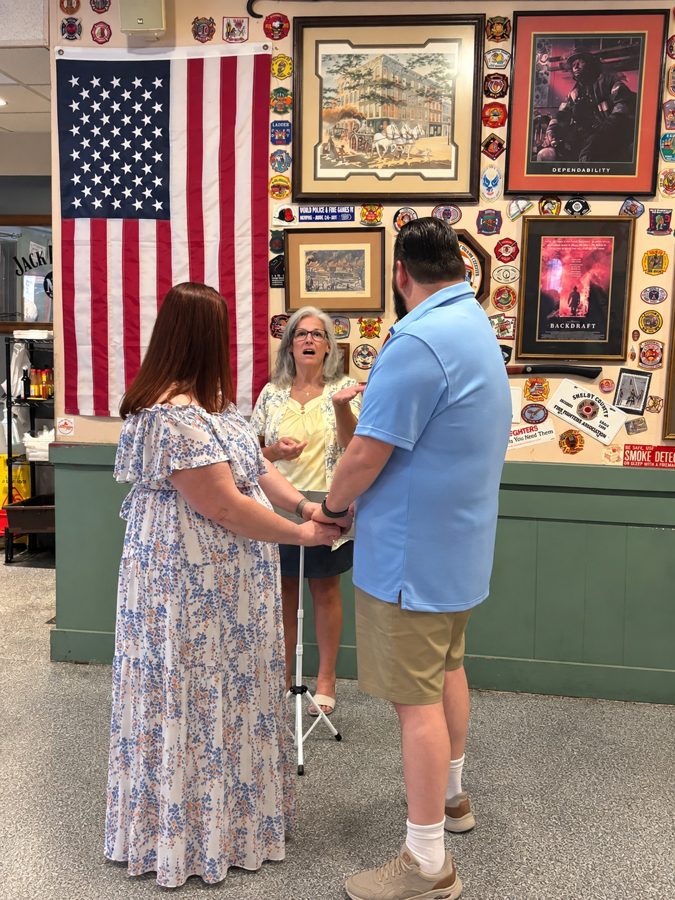 Ring exchange during ceremony